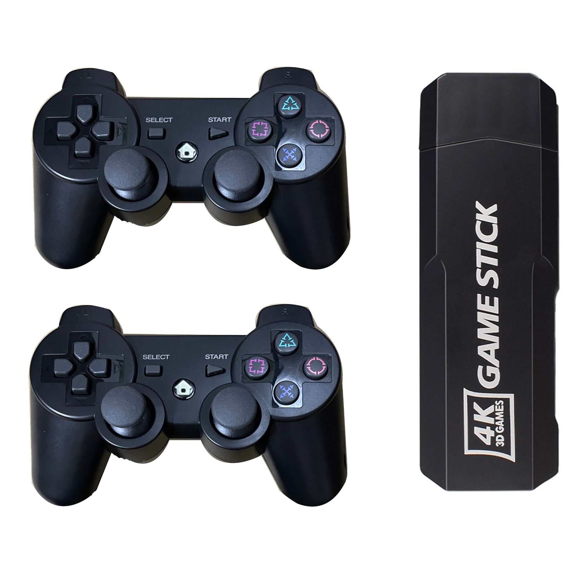 4K USB GameStick Emulator w/ HDMI Support, 30K+ Games & Sony-style Controllers