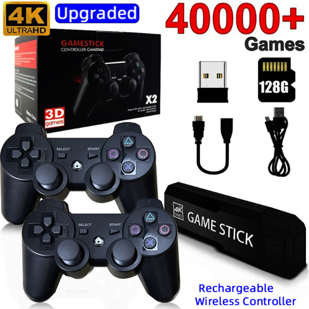 4K USB GameStick Emulator w/ HDMI Support, 30K+ Games & Sony-style Controllers