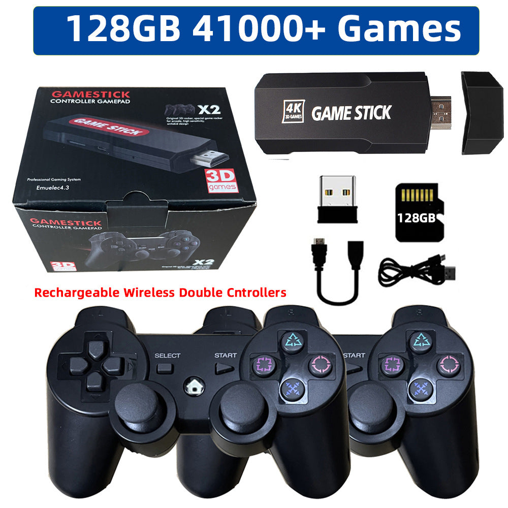 4K USB GameStick Emulator w/ HDMI Support, 30K+ Games & Sony-style Controllers
